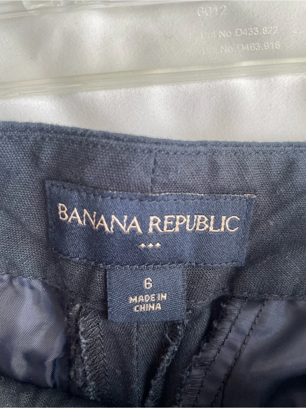 Banana Republic Navy Linen Straight-Leg Pants
